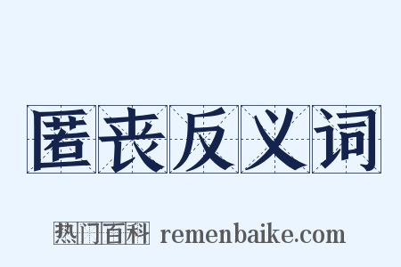 匿丧反义词是什么意思的图片